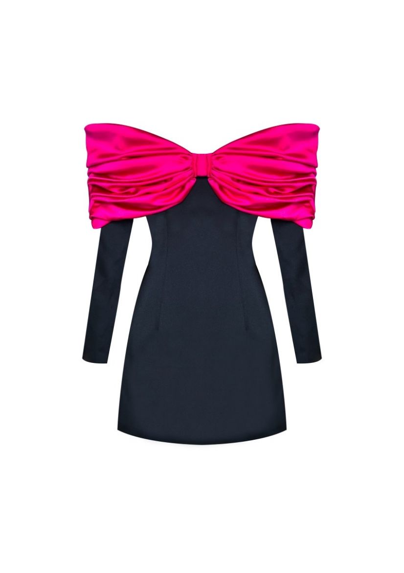 Picture of Lavinya Dress Black Magenta