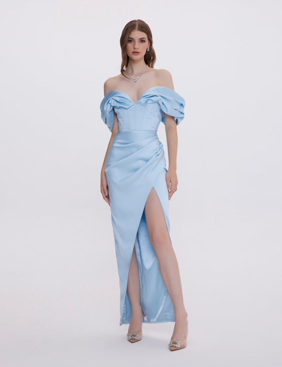 Picture of Laura Long Dress Blue