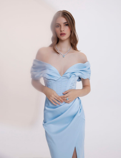 Picture of Laura Long Dress Blue