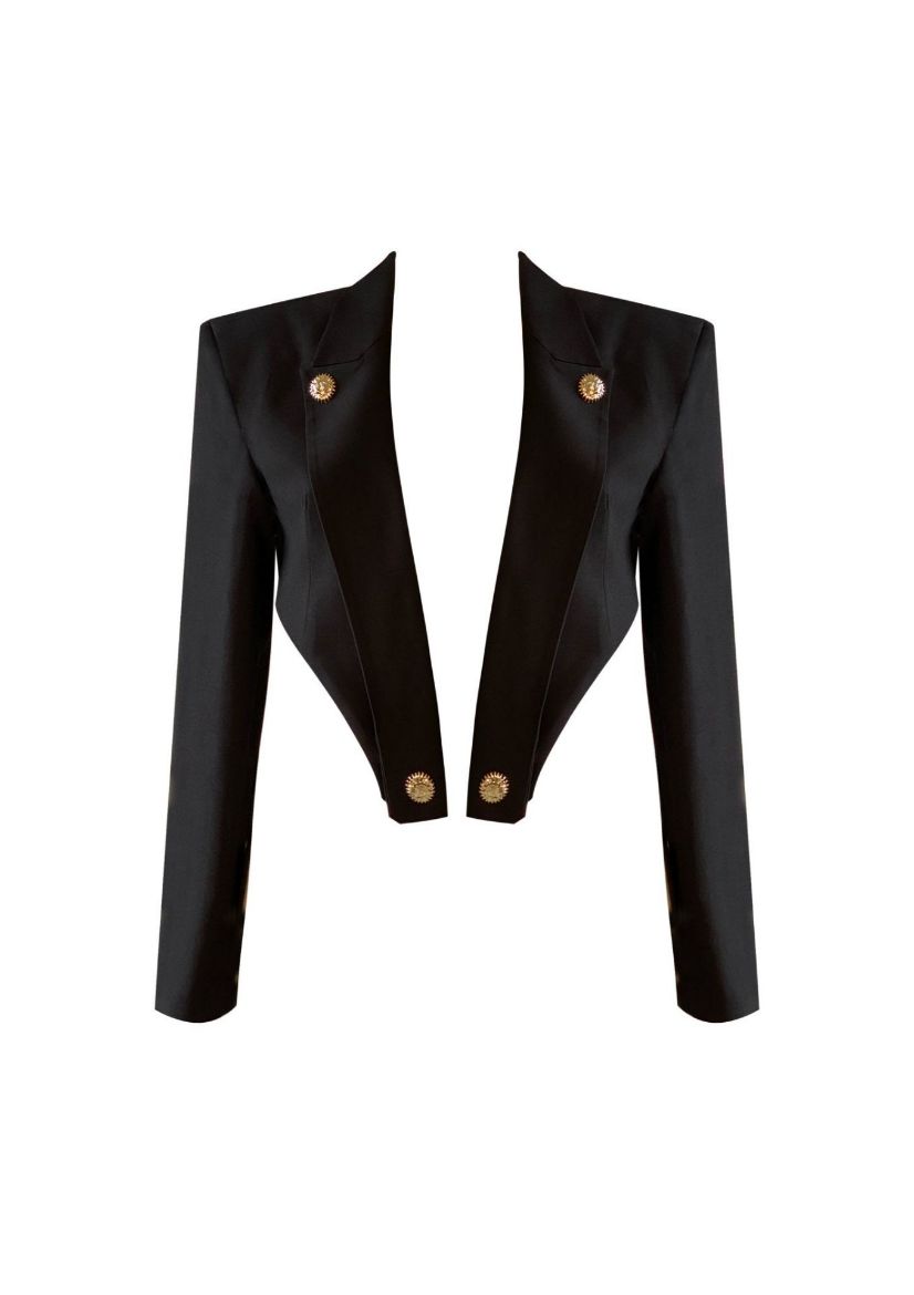 Picture of Eva Crop Blazer Black