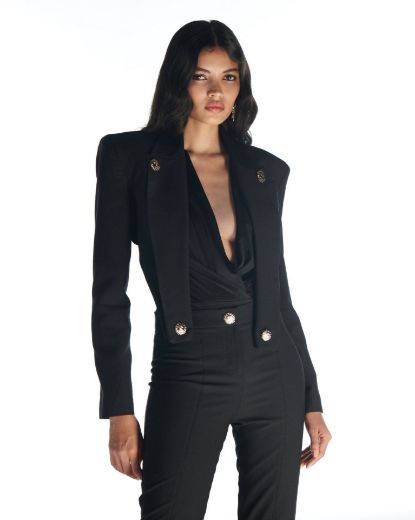 Picture of Eva Crop Blazer Black