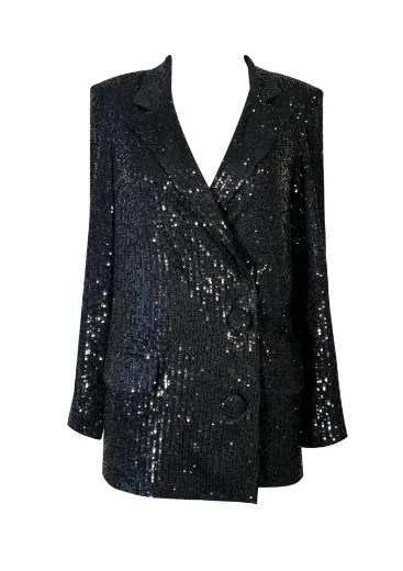 Picture of Isadora Sequin Jacket Black