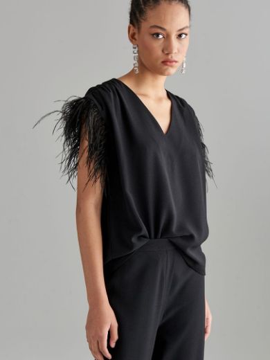 Picture of Feather Detailed Blouse
